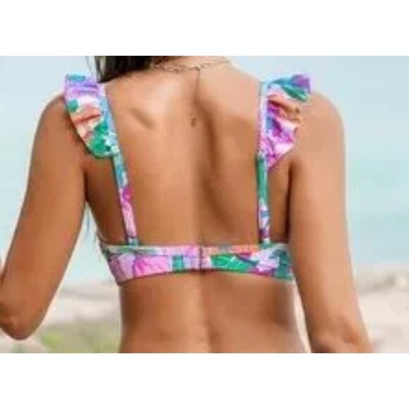 NWT Floral Bikini Top – Size Large - Picture 3 of 14